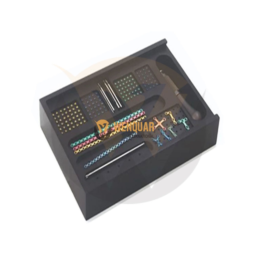 Cranio maxillofacial Implante set 1.5mm and 2.0mm Aluminium Box